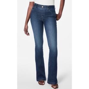Spanx Shape EveryWear Flare Jeans Authentic Blue Large Pull-On Casual 21164R